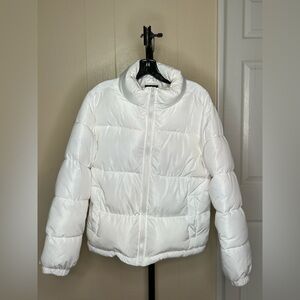 White Puffer Jacket from Forever21